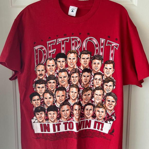 Vintage 90s NHL Detroit Red Wings Stanley Cup T-Shirt, 1996 — Large - Picture 2 of 7